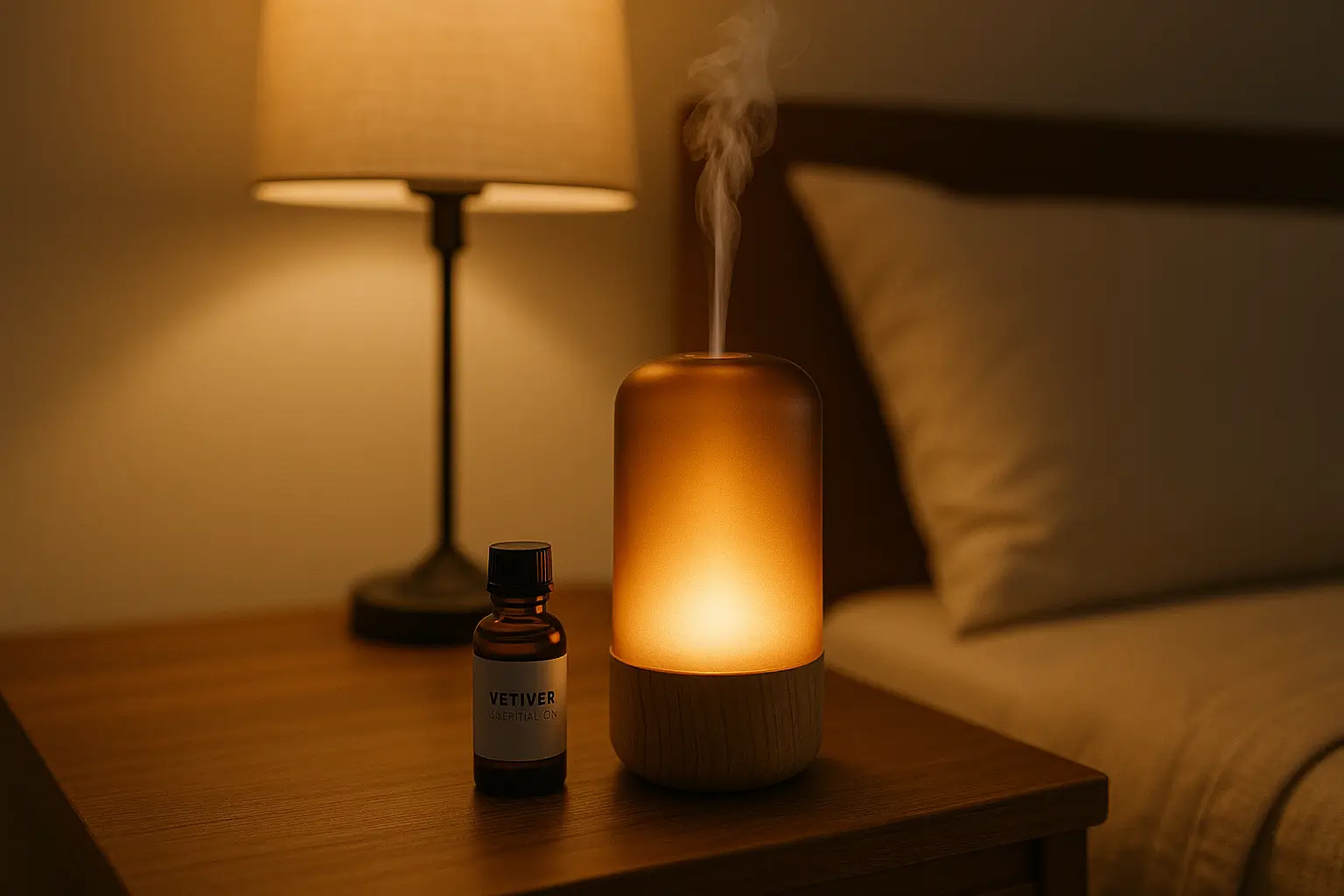 Diffusion du vetiver le soir pour créer une ambiance relaxante