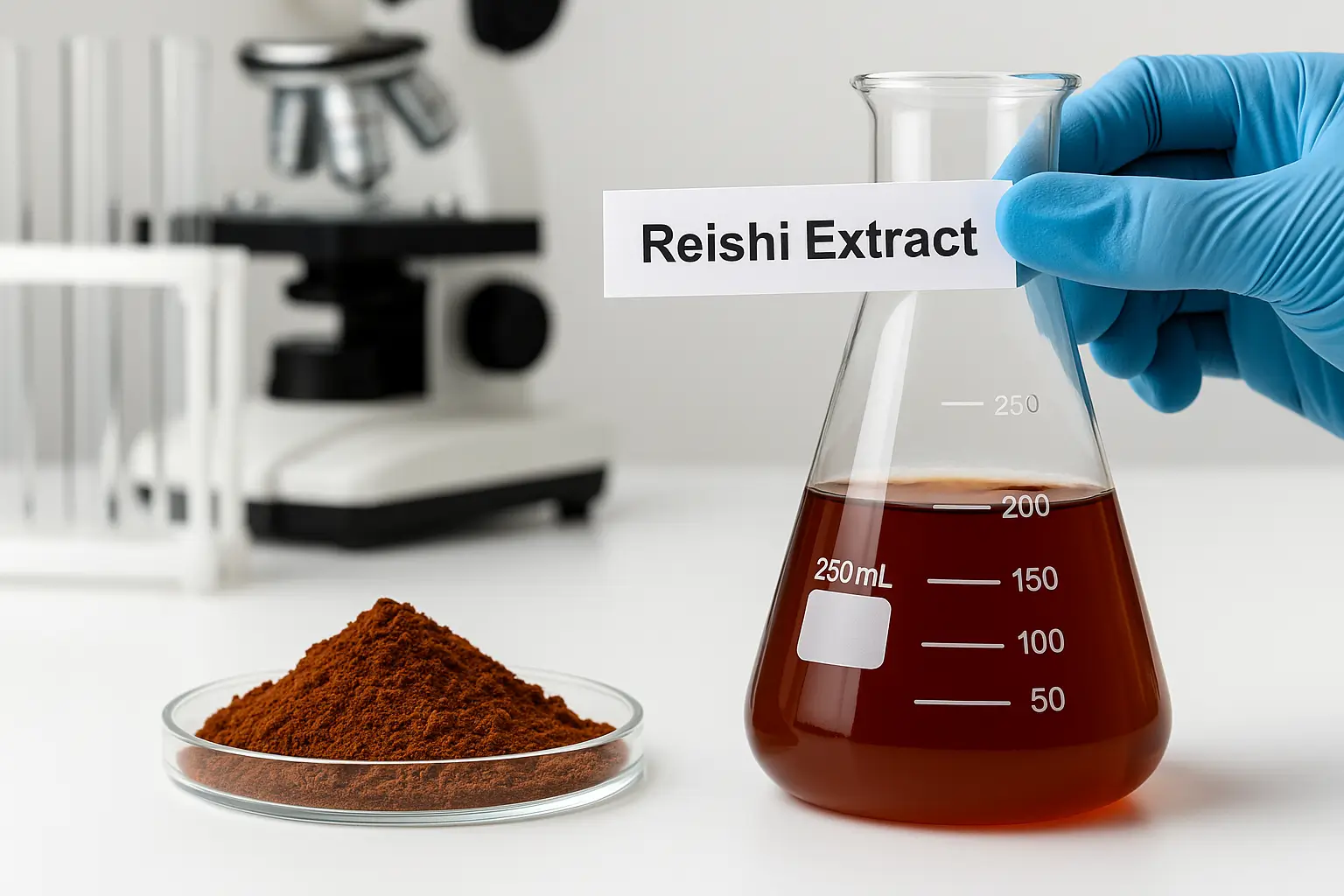 Extrait de reishi en laboratoire