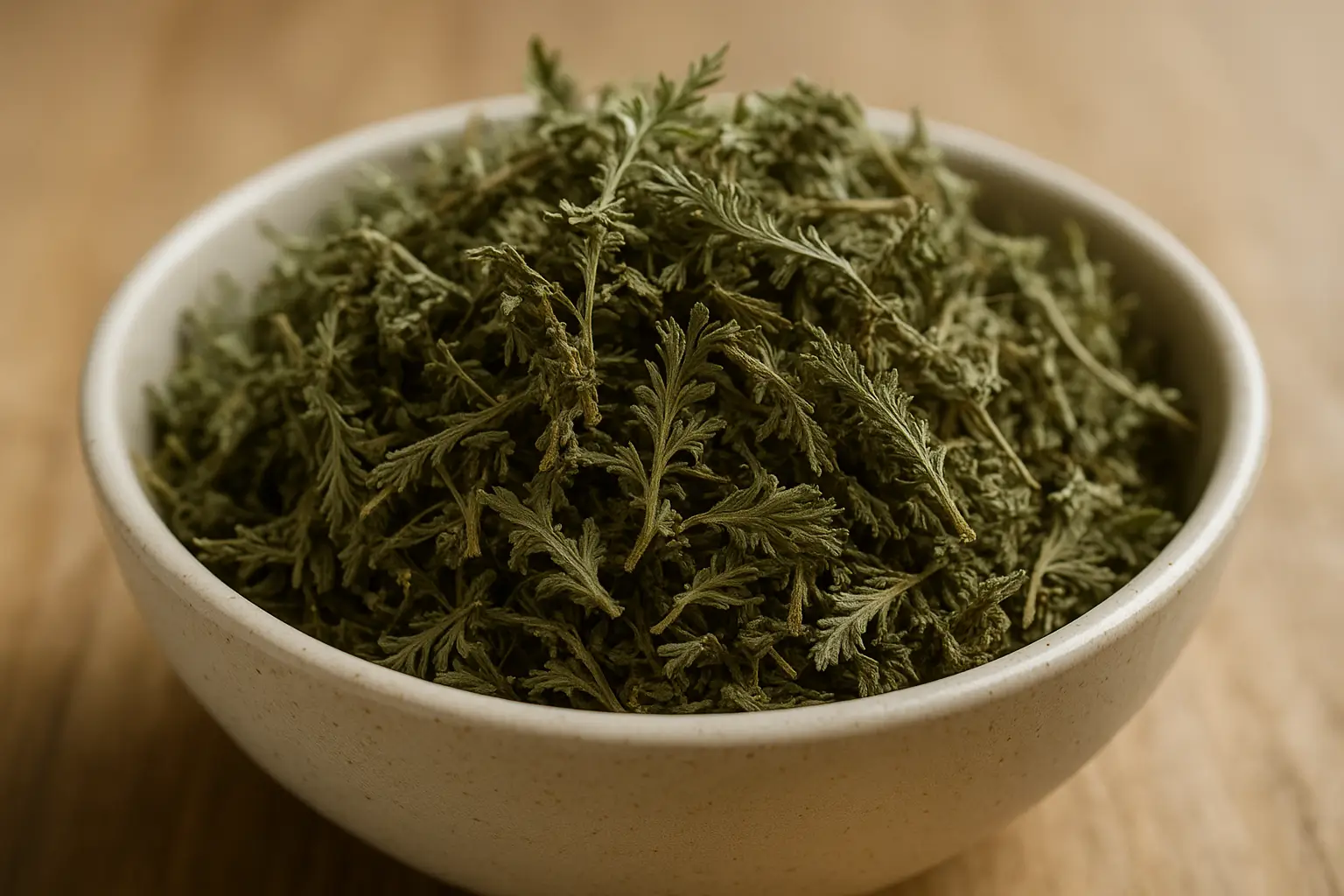 Armoise annuelle : une plante aromatique aux usages traditionnels variés Feuilles séchées d’armoise annuelle