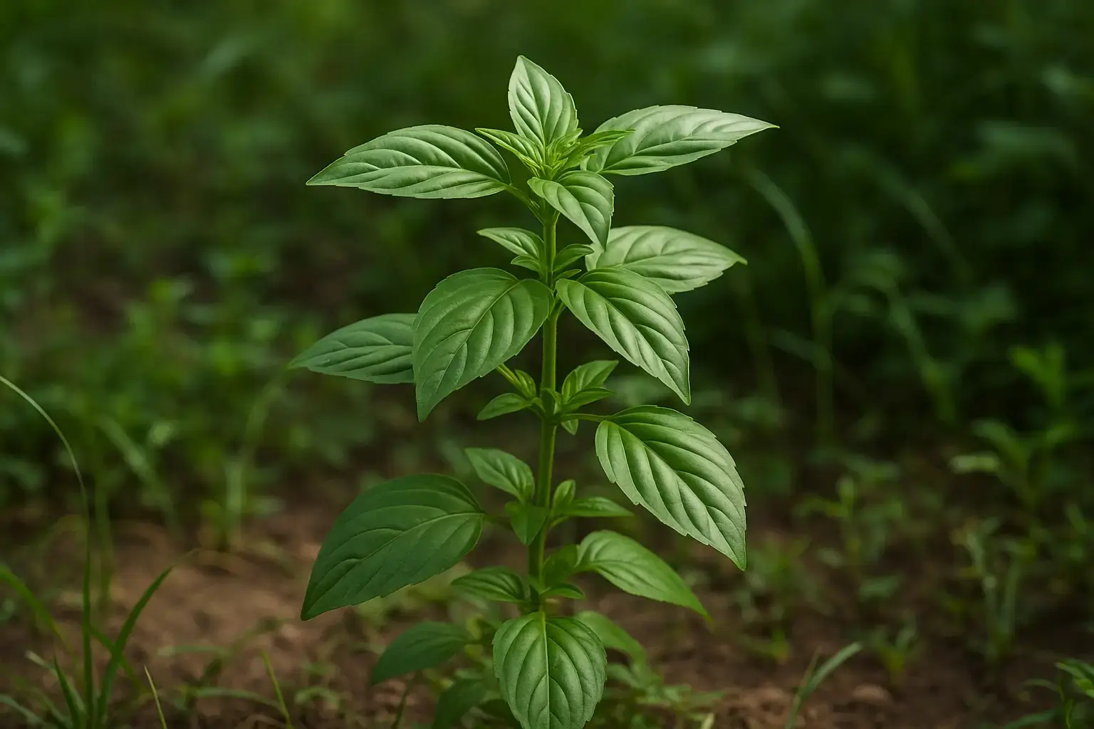 basilic ocimum basilicum milieu naturel herbes en sante