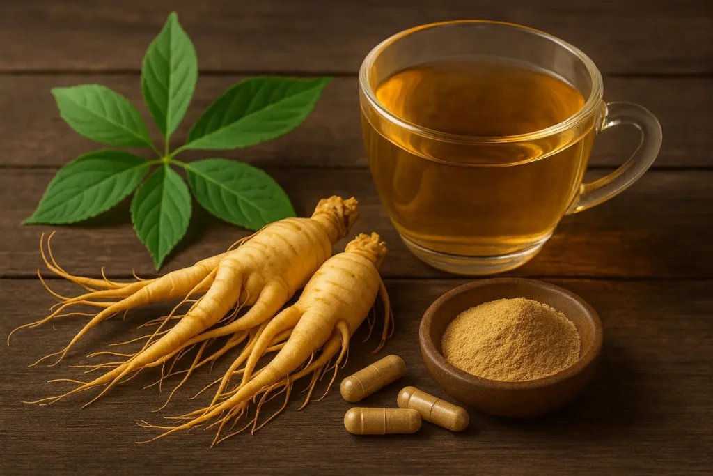 ginseng racines poudre infusion gelules plante tonique
