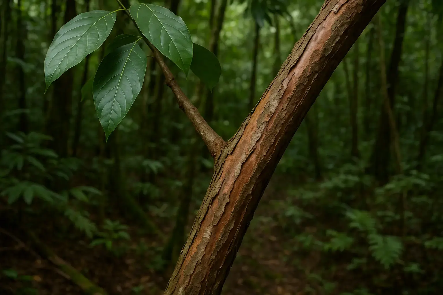 Bois bandé (Richeria grandis) : usages traditionnels, botanique, préparation et précautions bois bande richeria grandis foret humide caraibes